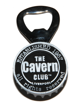 Round Cavern Club logo magnetic bottle opener
