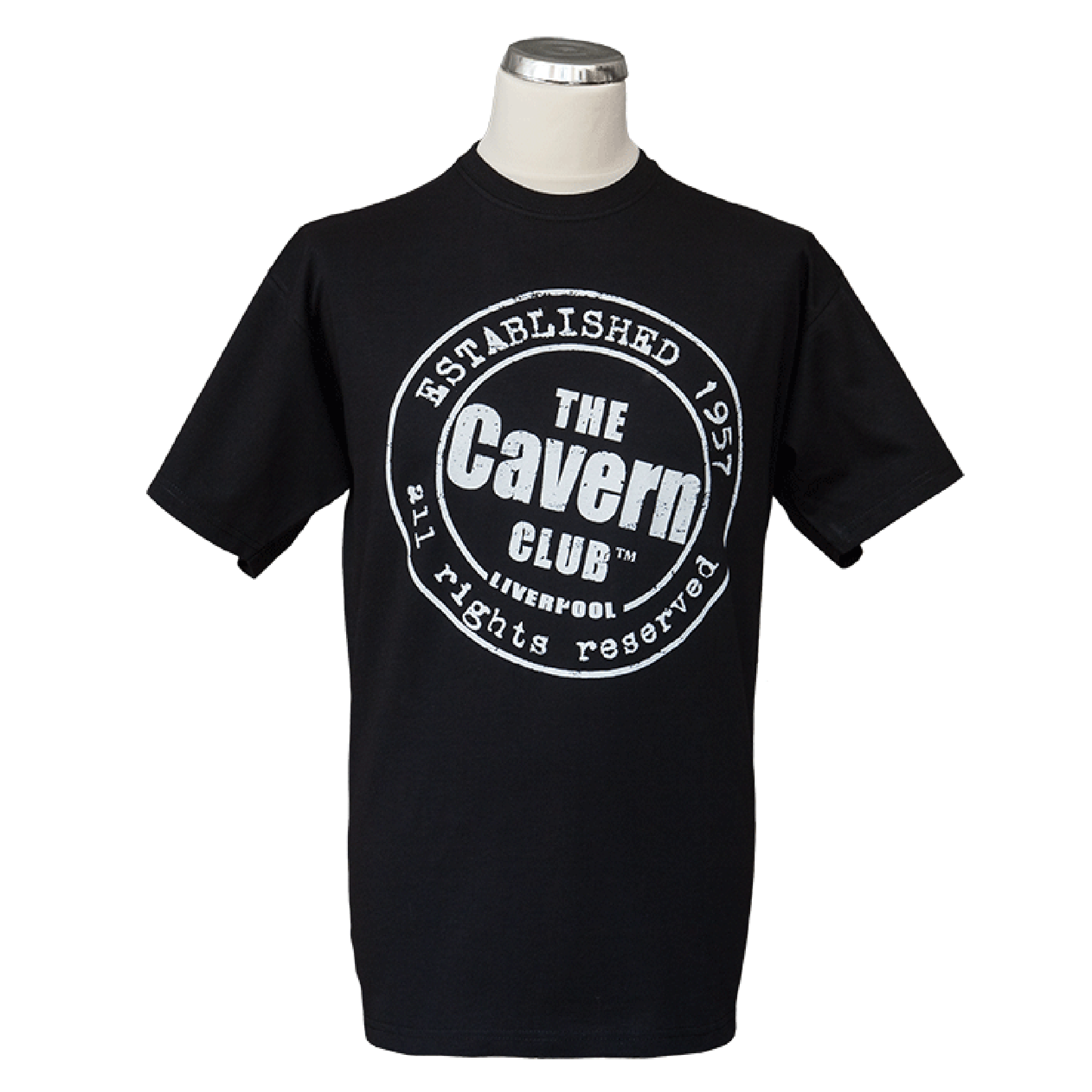 Women's Black round Cavern Club logo T-Shirt