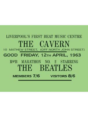Postcard - The Beatles 1963 ticket