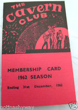 The Cavern club replica membership card